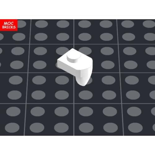 10pcs /lot MOC Bricks Plate Modified 1 x 1 with Tooth Vertical figures model action figures Educational Building Blocks