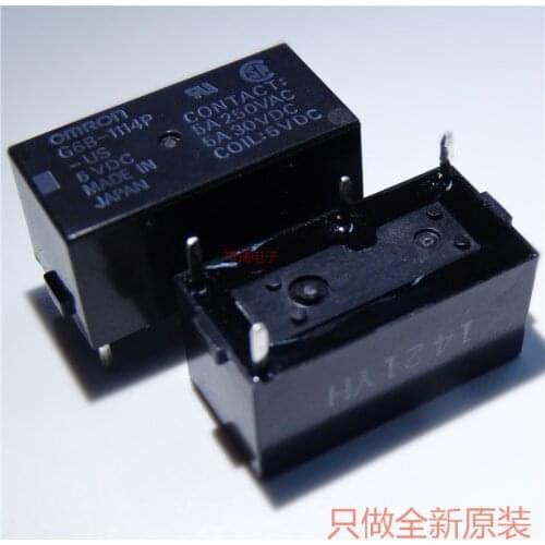 100%Original New G6B-1114P G6B-1114P-US-5VDC G6B-1114P-US-12VDC G6B-1114P-US-24VDC 4PINS 5A 5VDC 12VDC 24VDC Power Relay