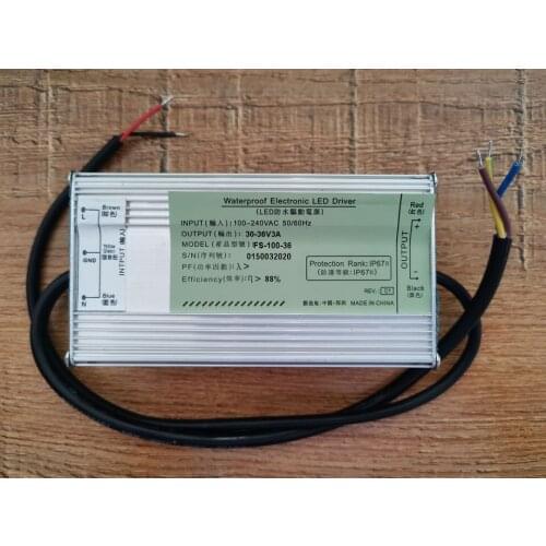 100W IP67 Waterproof LED Driver AC100V-AC240V DC26-36V 3A Driver Principale For 100W High Power LED Bulb Light Lamp Transformers