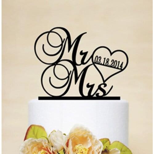 16 Styles MR MRS Wedding Cake Stand Topper Beautiful Mr&Mrs Wedding Decorations For Home Hotel Wedding Brithday Party
