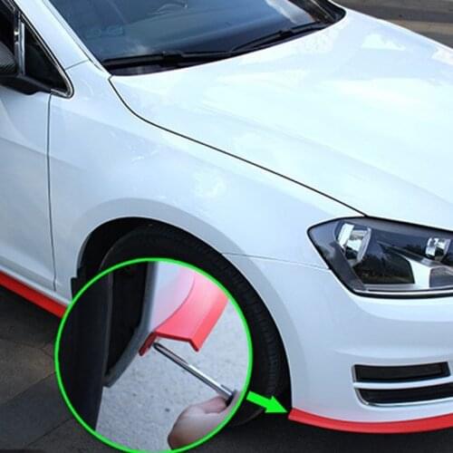 2.5 m / 8.2 ft 65 mm width car styling rubber bumper front lip for Peugeot 206 207 208 301 307 308 407 2008 3008 4008