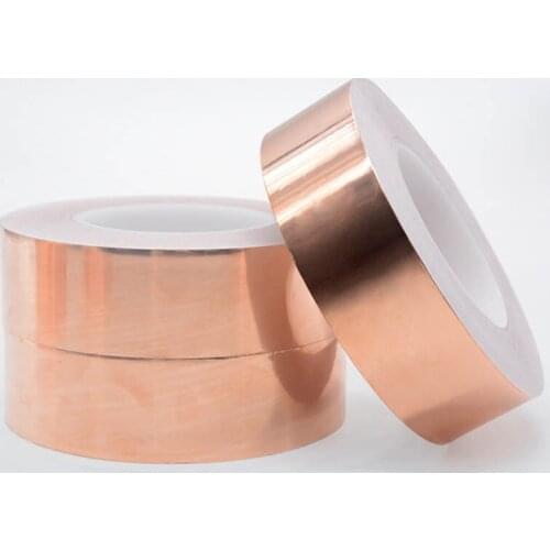 30mm Waterproof Pure Copper Tape Self-Adhesive High Temperature Resistance Anti-Radiation Hand Tools SUB Sale