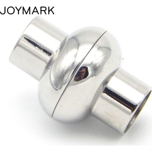 4mm 5mm 6mm 7mm 8mm Hole Plate Shape 304 Stainless Steel Magnetic Clasps For DIY Leather Cord Bracelets Jewelry 20pcs BXGC-124