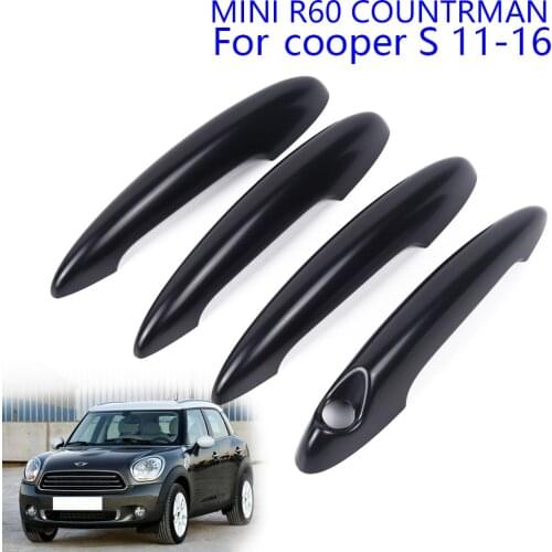 4Pcs Door Handle Cover For BMW For MINI R60 COUNTRYMAN Cooper S 11-16 Gloss Auto Exterior Parts Black Door Handle Cover Trim