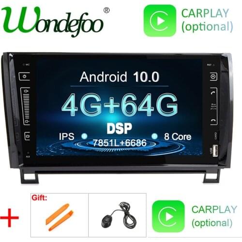 9" IPS SCREEN Android 10 4G 64G 2 DIN CAR GPS For TOYOTA Sequoia Tundra NO DVD PLAYER radio stereo navigation receiver