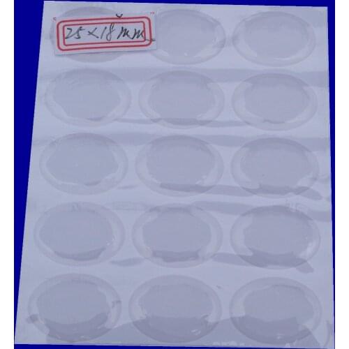 Free shipping Wholesale 1000 pcs/lot 25*18 mm Oval Shape Clear Epoxy Resin Dome Sticker Adhesive For Jewelry