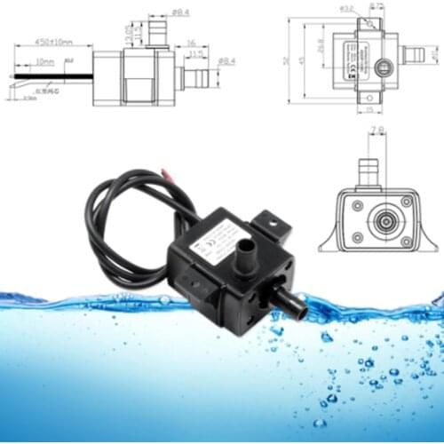 12V5W DC Brushless Water Pump Silent Computer Water Cooling DIY Submersible Pump Long Life Mini Centrifugal Pump