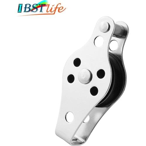 BSET MATEL Stainless Steel 316 Pulley Blocks Rope Runner Kayak Boat Accessories Canoe Anchor Trolley Kit for 2mm to 8mm Rope