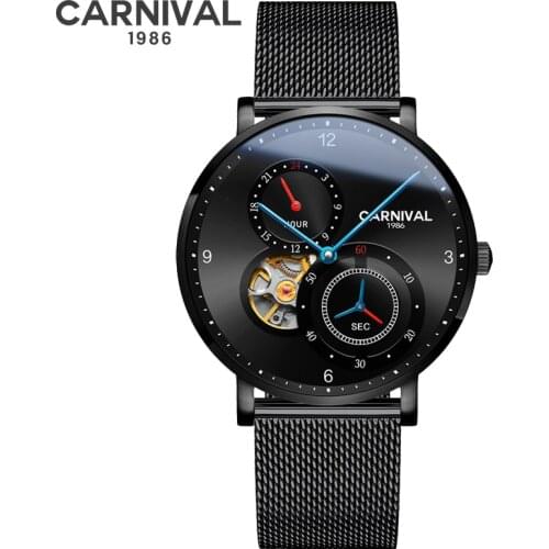Independently rotating small seconds hand Luxury Mechanical Watch Men Automatic Skeleton Clock Waterproof Watches Switzerland