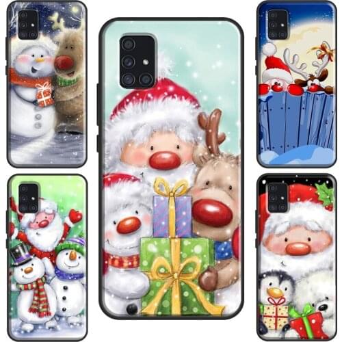 Santa Snowman Reindeer Case For Samsung A52 A12 A32 A42 A72 A21S A20e A02 S A10 A30 A40 A50 A70 A11 A31 A51 A71