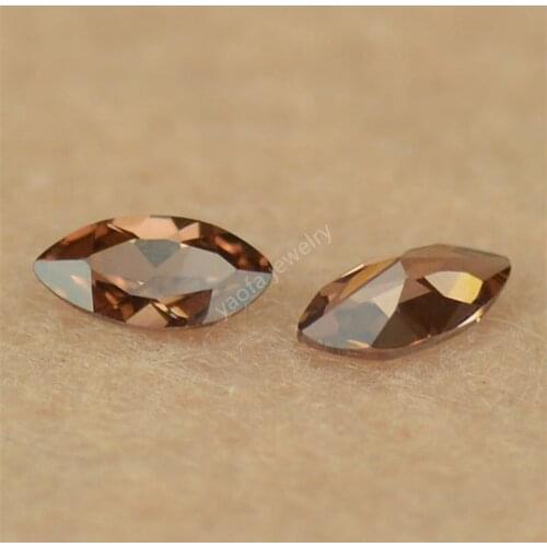 Sale 5A 1.5x3-10x20mm Light Coffee Synthetic Cubic Zircon Lab Gems Marquise Brilliant Cut Loose CZ Stone For DIY Jewelry