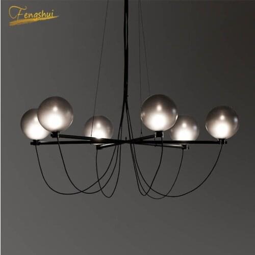 Modern Luxury Design Chandelier Lighting Nordic Crystal Round Glass Led Chandeliers Lamp for Living Room Kitchen Hanging Lamps