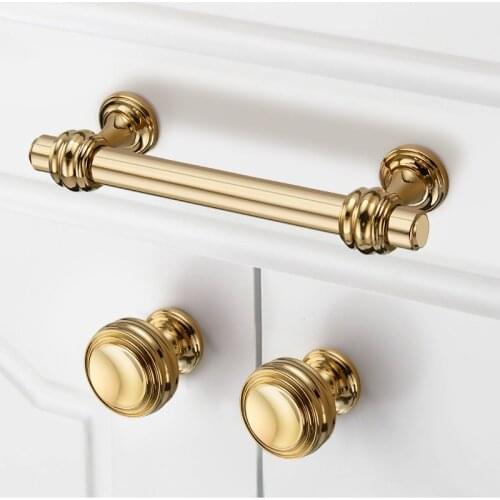 American PVD Zinc Alloy Furniture Handles Dresser Drawer Knobs Kitchen Cabinet Pulls