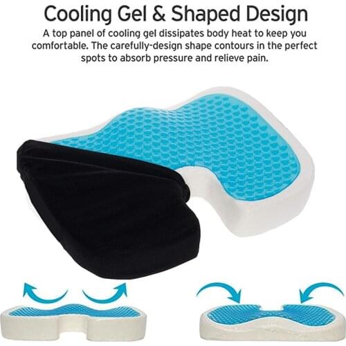 Car U-Shape Seat Cushion gel new Travel Breathable Seat Cushion Coccyx Orthopedic Memory Foam U Seat Massage Chair Cushion Pad