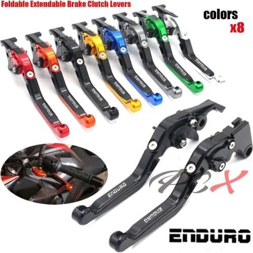 For KTM 690 ENDURO-R 2014 2015 2016 CNC Aluminum Motorcycle Accessories Adjustable Folding Retractable Brake Clutch Lever