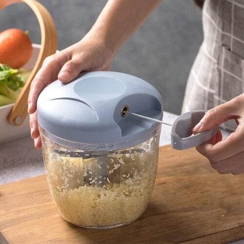 900ML Hand Pull Grinder Manual Garlic Press Garlic Crusher Manual Chopper For Meat Masher Fruit Vegetable Cutter Kitchen Gadgets