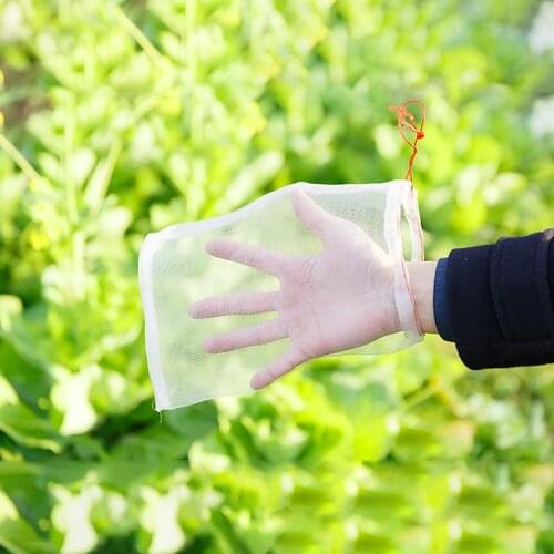 50 Pcs/set Garden Netting Bags Vegetable Grapes Apples Fruit Protection Bag Agricultural Pest Control Anti-Bird Mesh Grape Bags