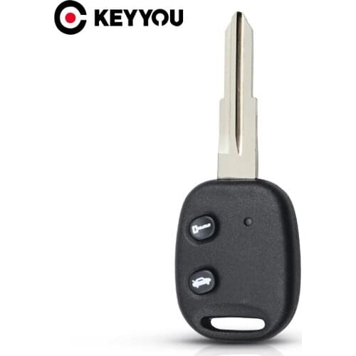 KEYYOU Blank Key Shell Replacement 2 Buttons For Chevrolet LOVA Sail Epica Lechi Spark Remote Key Uncut Brass Blade