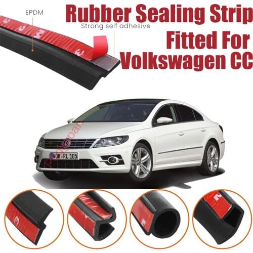 Door Seal Strip Kit Self Adhesive Window Engine Cover Soundproof Rubber Weather Draft Noise Reduction For Volkswagen CC