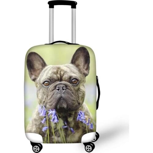 HaoYun Protective Suitcase Cover Cute Bulldogs Pattern Elastic Dust-proof Luggage Cover Kawaii Waterproof Luggage Accessorie