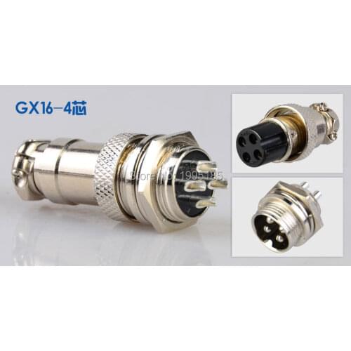 1set GX16 4 Pin Male & Female Diameter 16mm Wire Panel Connector GX16 Circular Connector Aviation Socket Plug