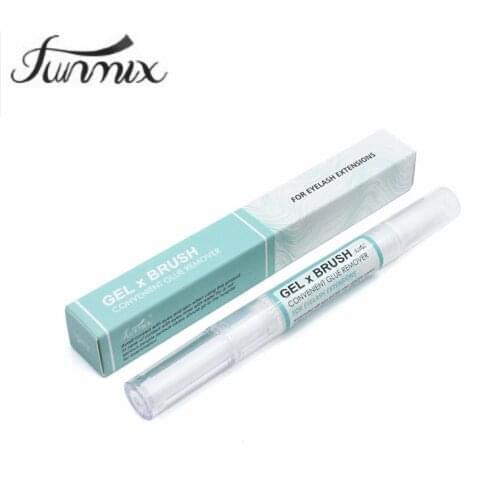 10pcs Funmix New Fake Eyelash Glue Remover brush Eyelash Extension Adhesive Remover Glue Self-Remover with Brush