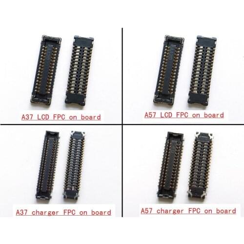 10pcs/lot, Original new for OPPO A37 A57 A59 LCD display screen / USB charger charging dock FPC connector contact on mainboard