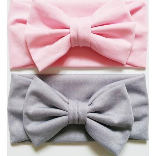 240pcs/lot kids new fashion vintage candy color big bowknot style headband/childrens cute headband