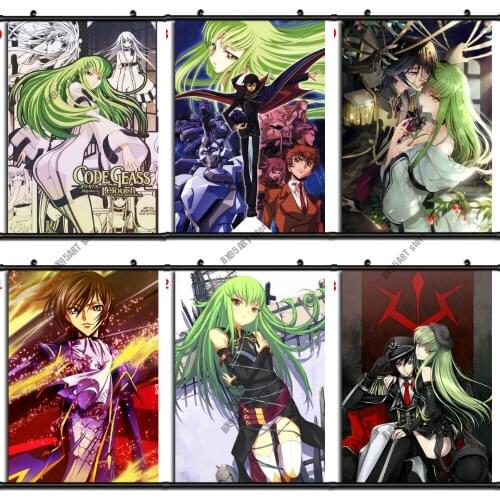 CODE GEASS Anime Poster Green Hair Girl Wall Art Canvas Painting Posters and Prints Room Decor Pictures for Home Decoration
