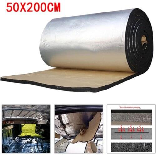 200*50cm Car Sound Deadener Mat Noise Bonnet Insulation for Hood Engine Sticker 10mm