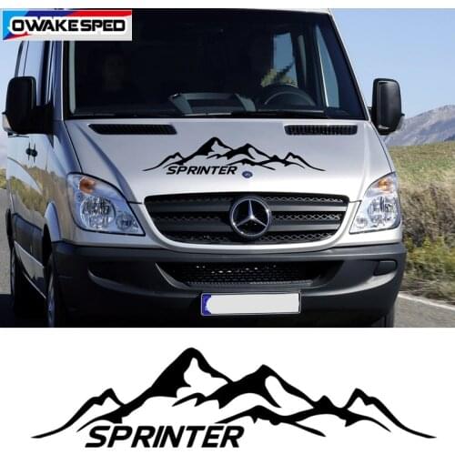 Auto Tails Mountain Styling Decals Car Hood Bonnet Decor Stickers For Mercedes-Benz Sprinter Exterior Accessories Vinyl Decals