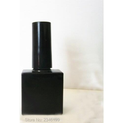 10ml 30pcs/lot Black Glass Empty Nail Oil Packaging Bottle with Brush, Empty, Nail Oil Refillable Bottles, Black Nail Oil Bottle