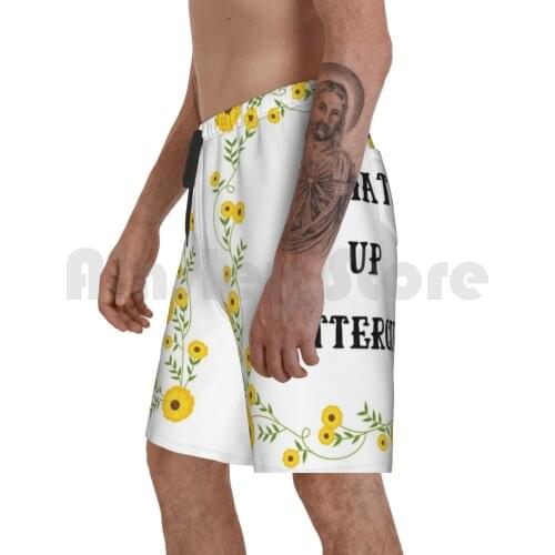 Whats Up Buttercup ? Beach Shorts Men Beach Pants Swimwear Buttercup Princess Bride Sorority Student College