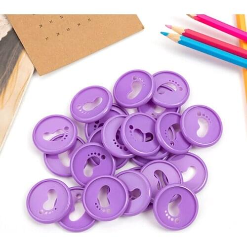 35MM Lovely Mushroom Discs Purple Binding Buckle Loose-leaf Notebook Binder Ring Disc Binding for Notebook Office Accessories