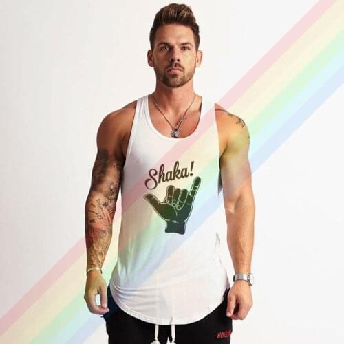 Hawaiian Surfing Gesture Classic Shaka Summer Soft Custom Sleeveless Design Your Own Vest Cotton Mens Muscle Tee Tank Top Shirt