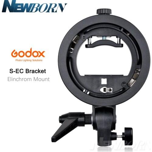 Godox S-type S-EC Speedlite Bracket Holder for Elinchrom Mount Speedlite Flash Snoot Softbox