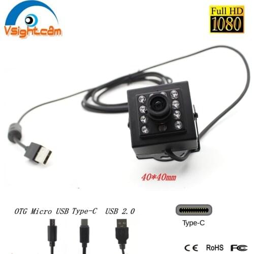 940nm Leds Ir Infrared USB Camera OTG Micro USB 1080P CCTV Security usb 2.0 UVC Camera Type-C Night Vision