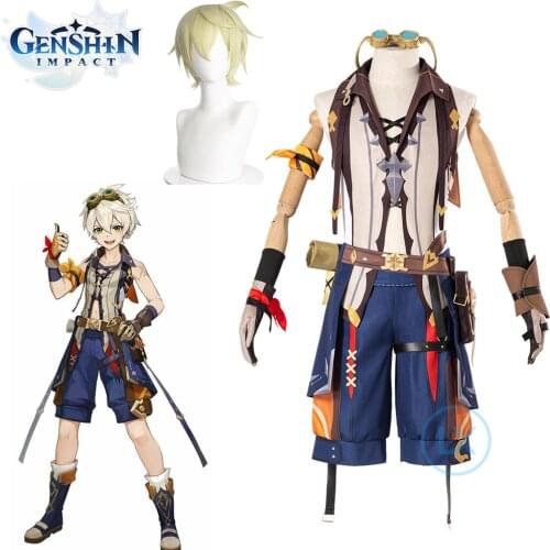 Anime Game Genshin Impact Bennett Cosplay Costume Suit Men Uniform Halloween Party Outfit Costumes