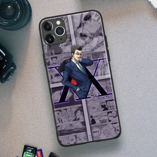 Leorio Paladiknight Hunter X Hunter Anime Soft TPU Glass Phone Case for IPhone SE 6s 7 8 Plus X Xr Xs 11 12 Mini Pro Max Samsung