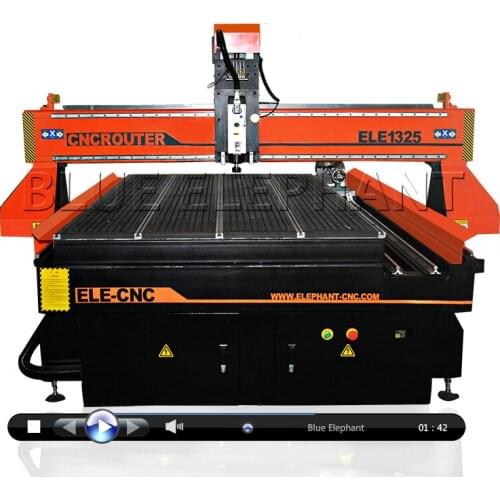 Blue Elephant Mach3 Control System 4 Axis CNC Wood Engraving Machine, Rotation Axes CNC Carving Machine, Wood CNC Router