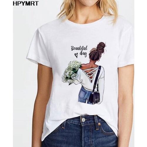 Beauty T Shirt Aesthetic Women Fashion Girls 90s Tshirt Harajuku Ulzzang Print Graphic Summer O-neck T-shirt Tops Tee Drop Ship