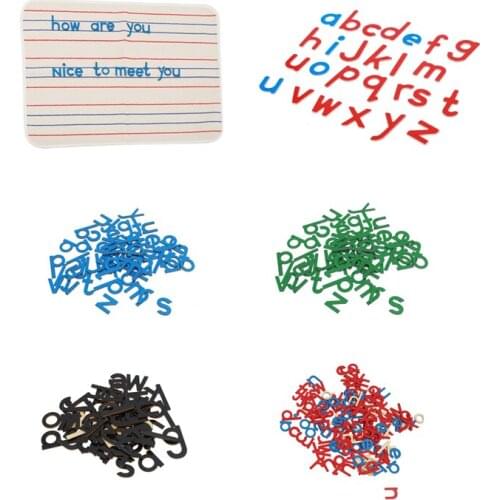 Wooden Letter Puzzels Montessori Language Materials Early Educational Equipment Phonics Movable Alphabets