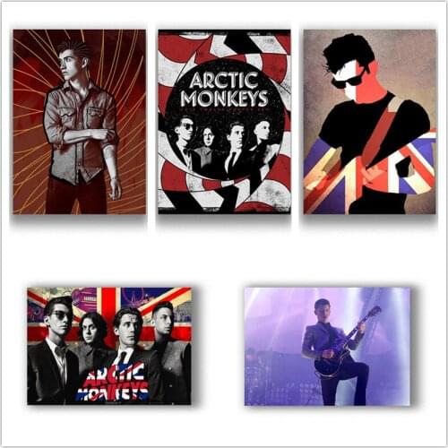Arctic Monkeys Music Band Wall Stickers White Coated Paper Prints Home Decoration Livingroom Bedroom Bar Home