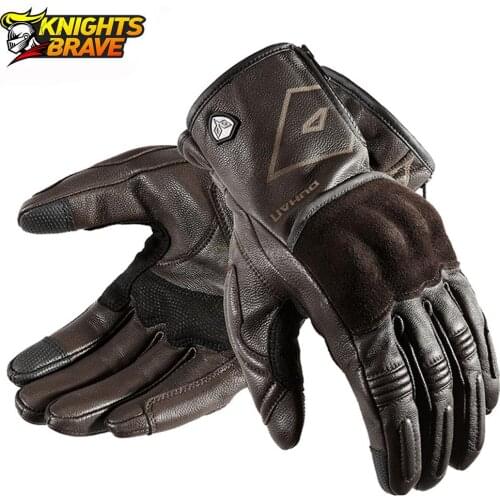 New Guantes Moto Men Leather Motorcycle Gloves Waterproof Anti-drop Touch Screen Motocross Gloves Luva Motociclista For 4 Season