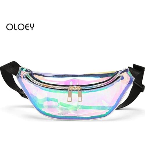 Transparent PVC Waist Bag Brand Design Women Girls Casual Pouch Fanny Chest Clear Shoulder Bags Trendy Ladies Waist Bag Bolso