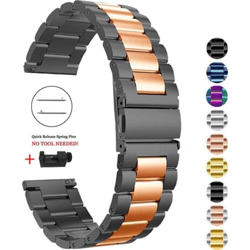Band For Samsung Galaxy Watch 46/42mm Active2 44/40mm/Gear Sport/Gear S3 Stainless steel Strap Watchbands 20/22mm Accessories