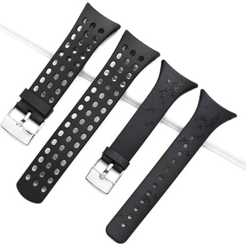 Rubber strap mens watch accessories pin buckle for SUUNTO M1 M2 M4 M5 outdoor sports waterproof silicone strap women watch band
