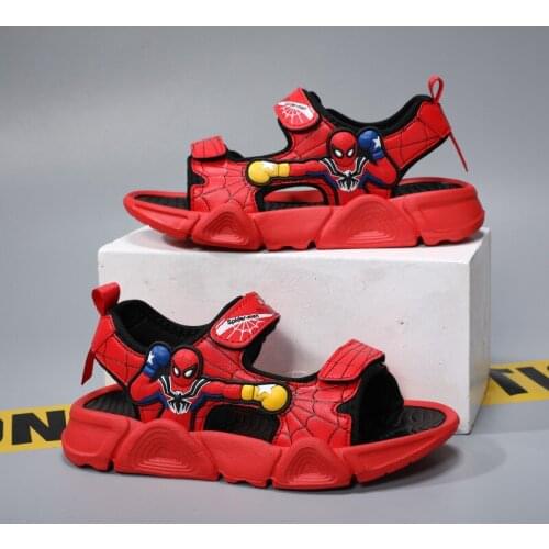 Disney Summer Kids Sandals Breathable Boys Spiderman Sandals Soft Comfortable Childrens Shoes Outdoor Beach Kids Sandal