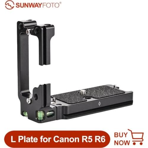 SUNWAYFOTO PCL-R5 L Plate Quick Release L shape bracket baseplate Holder vertical horizontal for Canon EOS R5 R6 Camera