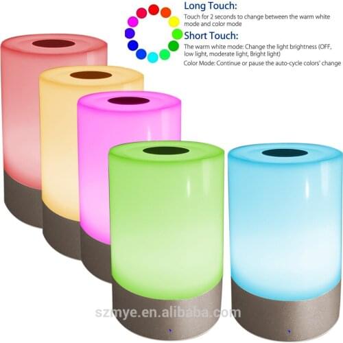 LED night Table Lamp Touch Sensor living room Bedside 3w adjustable reading camping RGB Color desk light